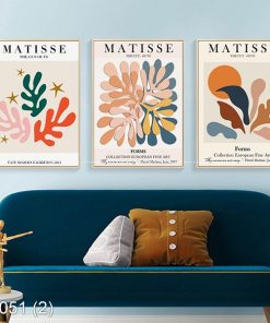 Bộ 3 tranh nghệ thuật hoa vintage KTR00051