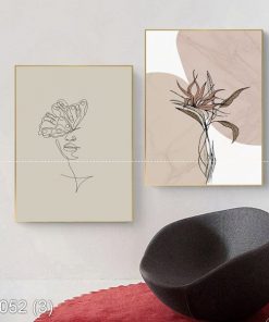 Bộ 2 tranh nghệ thuật đơn sắc KTR00052