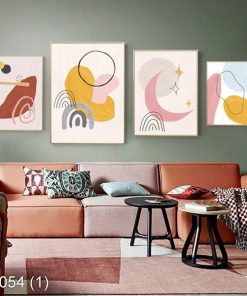 Bộ 4 tranh hình khối KTR0005411