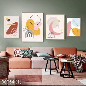 Bộ 4 tranh hình khối KTR0005411