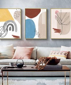 Bộ 3 tranh nghệ thuật trừu tượng KTR00054