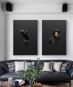 Bộ 2 tranh 3D nghệ thuật đơn sắc kTR0005541