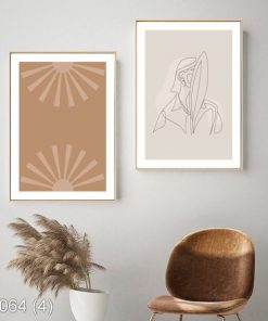 Bộ 2 tranh treo tường trừu tượng KTR00064