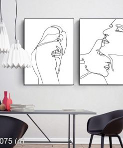 Bộ 2 tranh nghệ thuật đơn sắc KTR000754