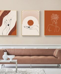 Bộ 3 tranh nghệ thuật trừu tượng KTR00081
