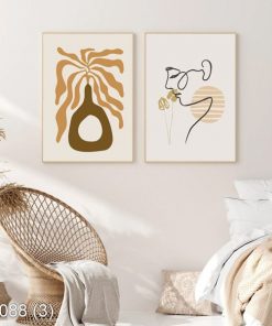 Bộ 2 tranh nghệ thuật trừu tượng KTR00088