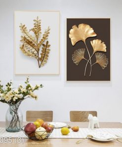 Bộ 2 tranh nghệ thuật 3D lá cây KTR000953