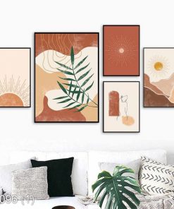 Bộ 5 tranh nghệ thuật trừu tượng KTR00096