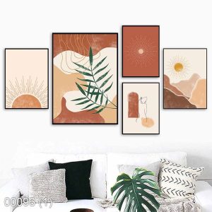Bộ 5 tranh nghệ thuật trừu tượng KTR00096