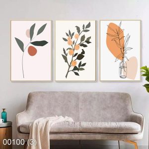 Bộ 3 tranh nghệ thuật trừu tượng KTR00100