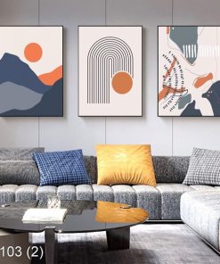 Bộ 3 tranh nghệ thuật trừu tượng KLR00103