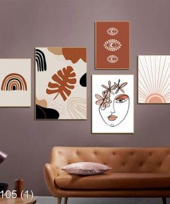 Bộ 5 tranh trừu tượng KTR00105