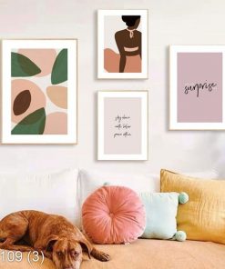 Bộ 4 tranh vintage KTR001093