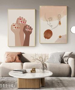 Bộ 2 tranh nghệ thuật trừu tượng KTR001114