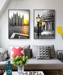 Bộ 2 tranh nghệ thuật kiến trúc KTR001123