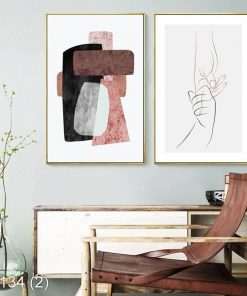 Bộ 2 tranh nghệ thuật trừu tượng KTR00134