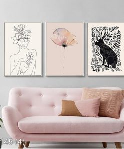 Bộ 3 tranh nghệ thuật trừu tượng KTR00145