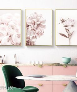 Bộ 3 tranh hoa cỏ nhẹ nhàng KTR003143