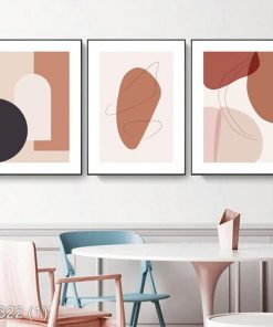Bộ 3 tranh nghệ thuật trừu tượng KTR003221