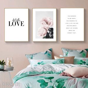 Bộ 3 tranh nghệ thuật phong cách scandinavian KTR003343