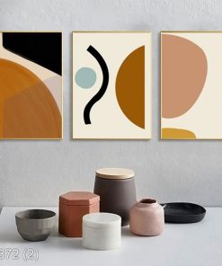 Bộ 3 tranh trừu tượng hình khối KTR003722