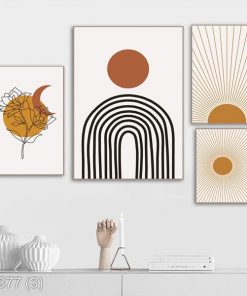 Bộ 4 tranh trừu tượng độc đáo KTR003773