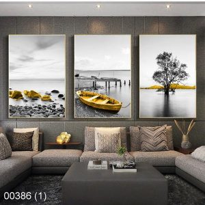 Bộ 3 tranh đơn sắc Tây Âu KTR003861