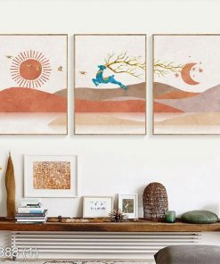 Bộ 3 tranh trừu tượng KTR003881