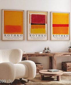 Bộ 3 tranh nghệ thuật trừu tượng KTR003993