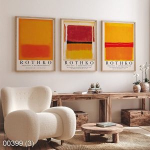 Bộ 3 tranh nghệ thuật trừu tượng KTR003993