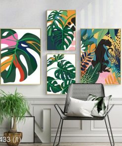 Bộ 4 rtanh lá cây tươi tắn KTR004331