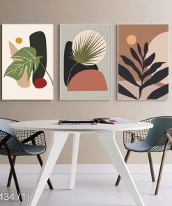 Bộ 3 tranh lá cây độc đáo KTR004341