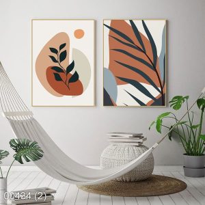 Bộ 2 tranh nghệ thuật lá cây KTR004342