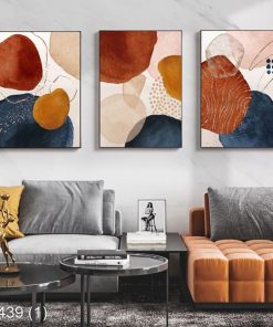 Bộ 3 tranh nghệ thuật trứu tượng KTR004391