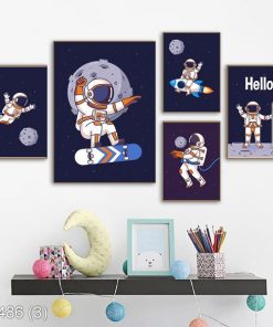 Bộ 5 tranh phi hành gia nhí KTR004863
