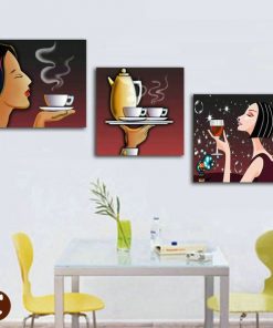Bộ 3 tranh trang trí quán cafe TK03TA