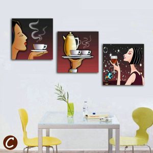 Bộ 3 tranh trang trí quán cafe TK03TA