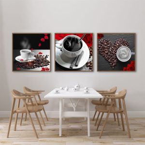 Bộ 3 tranh trang trí quán cafe TK03DD