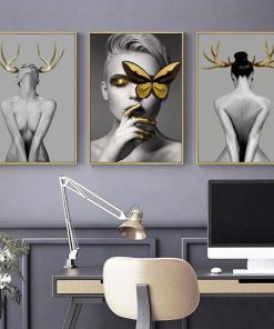 Bộ 3 tranh nghệ thuật trang trí phòng ngủ ALI239