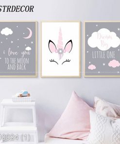 Bộ 3 tranh trang trí phòng bé KTR00024