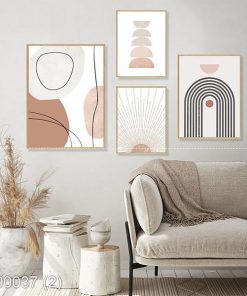 Bộ 4 tranh nghệ thuật hình khối KTR000372