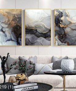 Bộ 3 tranh nghệ thuật trừu tượng KTR002191