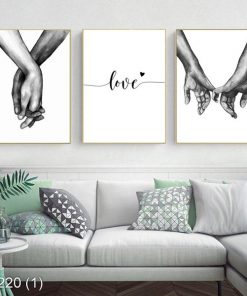 Bộ 3 tranh nghệ thuật đen trắng KTR00201