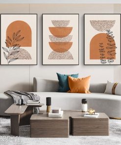 Bộ 3 tranh trừu tượng độc đáo KTR002251