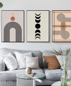 Bộ 3 tranh trừu tượng vũ trụ KTR002261