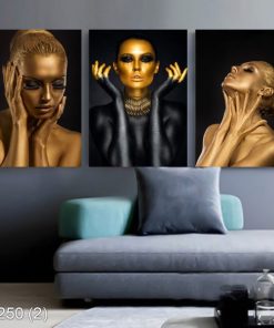 Bộ 3 tranh cô gái độc đáo KTR002502