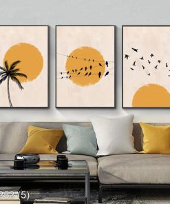 Bộ 3 tranh trừu tượng độc đáo KTR002525