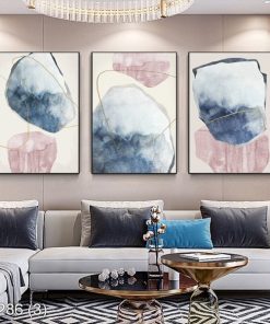 Bộ 3 tranh trừu tượng độc đáo KTR002863
