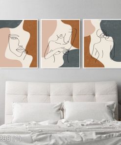 Bộ 3 tranh nghệ thuật trừu tượng KTR002981