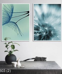 Bộ 2 tranh hoa bồ công anh nghệ thuật KTR003032